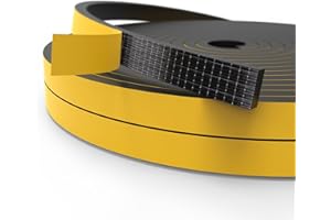 YINGERTOOL Samoprzylepna taśma piankowa do usuwania pogody, 2 rolki 10 mm (szer.) x 6 mm (T) x 5 m (L), izolacja przed przeciągiem do drzwi, okien, dźwiękoszczelna taśma uszczelniająca szczeliny, łącznie 10 m