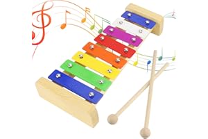 BANTI Strumenti Musicali Bambini Xilofono Scuola Elementare Xilofono Glockenspiel Professionale Con Bacchette Xilofoni Strumento Musicale Giocattolo Xylophone Bambino Glokenspiel per 1 2 3 4 Anno e Oltre