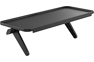 METRONIC 451074 Etagere pour TV Support Ecran, Moniteur- Tablette Decodeur, Plateau Supérieur boîtiers multimédias, Haut-parleurs - Simple d'Installation - Noir