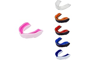 5RIDGE Paradenti per adulti, ragazzi e ragazzi, per tutti gli sport di contatto, per boxe, MMA, rugby, calcio, lacrosse, hockey (Rosa/Bianco, Adulti sopra gli 11 anni)