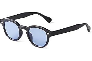 LHSDMOAT Occhiali da sole sportivi ovali vintage Depp stile anni '70 da uomo donna, occhiali da sole moda UV400 colorati per viaggi di festa alla guida