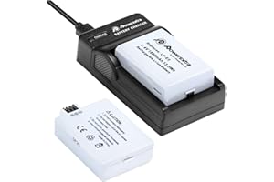 Powerextra 2 Pack Replacement Canon LP-E5 Battery and USB Charger 7.4V 1800mAh,Compatible for Canon EOS Rebel XS, Rebel T1i, Rebel XSi, 1000D, 500D, 450D, Kiss X3, Kiss X2, Kiss F