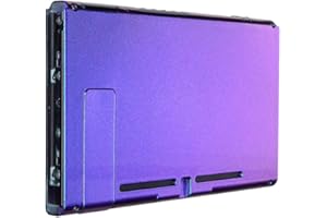 eXtremeRate Carcasa Trasera para Nintendo Switch Consola Funda Case Shell de Bricolaje Cubierta de reemplazo con Soporte para Nintendo Switch-No Incluye la Carcasa de Joycon (De Azul a Violeta)