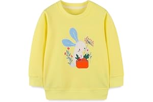 WinZero Little Girls Sweatshirt Cotton Crew Neck Toddler Christmas Jumper Long Sleeve Pullover Tops for Kids 2-7 Years Children Clothes