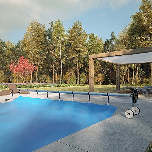 Pool Aufroller fahrbar Aufrollvorrichtung für Solarfolie Poolabdeckung (Silber) - 5