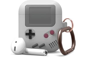 elago AW5 Etui kompatybilne z Apple AirPods 1 i kompatybilne z Apple AirPods 2, Konsola do gier, etui z karabinkiem (szare)