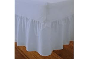 BEDWAY Luxury Valance Sheets - 68 Pick Polycotton Extra Deep Frilled Valance Fitted Sheet Soft, Versatile & Comfortable (Light Blue, Double)