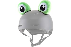 ParaWild Frog Helmet Accessories w/Sticky Hook & Loop Fastener Adhesive (Helmet not Included), Fun Helmet Eyes/Ears/Cover for Snowboarding, Skiing, Biking, Cycling, Skating for Kids and Adults