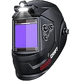 ARCCAPTAIN Automatic Welding Mask with Light, Vision 10 x 9.5 cm | Optical Class 1/1/1/1, Dimming 1/25000s, Solar, 4 Arc Sens