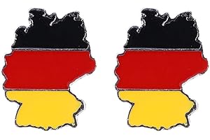 BESTOYARD 2 STÜCKE Brosche Pins Flaggen Pins Deutschland Legierung Brosche Territorien Shaped Brosche Revers Pin Schmuck Dekor für Männer Frauen