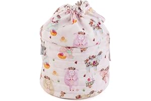 Hobby Gift Craft Yarn Knitting Storage Bag with Drawstring, Knitting Sheep