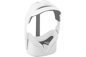 NINONLY Silicone VR Cover de Protection du Visage pour Oculus Quest 2 VR Casque Résistant à la Sueur Pads Faciales de Remplacement Cover de Meta Quest 2 Accessoire de Oculus Quest 2(Gris)