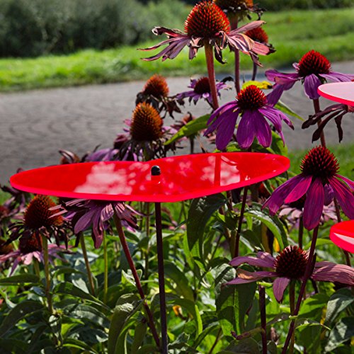 SUNPLAY „Sonnenfänger Herzen“ in ROT, 3 Stück je 5 cm Durchmesser im Set + 35 cm Schwingstäbe - 5