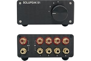 SOLUPEAK RCA - Interruptor de señal de audio estéreo 4 en 1