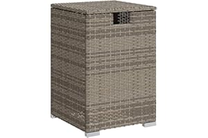 vidaXL Tavolo Copri Serbatoio Propano Grigio 40x40x60 cm in Polyrattan