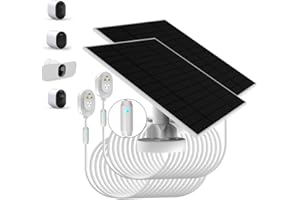 2 Stück, mit Ladewarnung, Atemlicht. 6W/5V Solarpanel, kompatibel mit Arlo Pro 5S 2K, Pro 4/3, Ultra 2, Ultra und Go 2 Kameras, Dieses Solarpanel wird nicht von Arlo hergestellt oder verkauft
