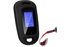 Umelee Alcoholímetro, Alcoholimetro Homologado con Pantalla LCD Digital, Alcolimetro, Alcoholímetro Electrónico Portátil, Detector de Alcohol Personal (Negro)