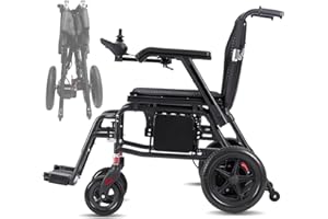 Broobey 2024 superleichte Elektrorollstühle mit einem Gewicht von nur 18 kg, von der Fluggesellschaft zugelassener faltbarer elektrischer Elektrorollstuhl für Senioren