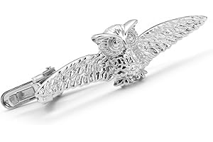 YO-HAPPY Pince à Cravate Vintage pour Hommes Fermoir de Barre de Cravate Plume Hibou fléchette Crochet de Voiture Pince à Cravate à Ongles