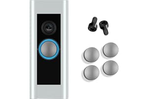 ALLICAVER Doorbell Button Replacement, Doorbell Pro Buttons Replacement, Come with 4Pack Buttons / 2Pack Screws, Video Doorbell Buttons Compatible with Doorbell Pro, Repair Split Cracked Broken Button (Silver)