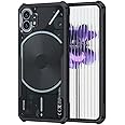 WOW Imagine TPU+PC Shock Proof Clear Protective Back Cover Case For Nothing Phone 1 5G - Airedge Technology | 360 Degree Camera Protection | Transparent Hybrid Back Case Mobile Cover - Black