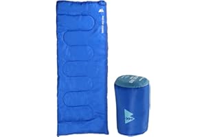 Eurohike Snooze 300 Sleeping Bag for Adults, Teens, Kids, 1 Person, 3 Season, Spacious, Lightweight, Rectangular, Indoor & Outdoor Use, Camping, Hiking, Backpacking, Travelling, Stuff Sack, Navy