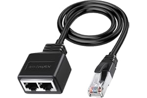 ONSOLO Ethernet Cable Splitter Internet Port Extender RJ45 Network Adapter Male 1 to 2 Female LAN Usb Ethernet Double Socket Connector Port Wired Wifi Coupler Extender for Laptop Switch Cat5/5e/6/7