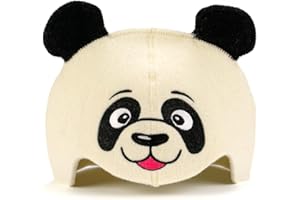 Natural Textile Saunahut 'Sauna Panda' White - 100% organische Wollfilzmützen - Schützen Sie Ihren Kopf vor Hitze - Englische Sauna E-Book Handbuch inklusiv - mit Stickerei