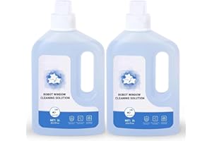 ZROLBENTG 1L Laveur de Vitre, Compatible avec ECOVACS WINBOT W1 Pro/W2 Pro/W2 Omini, Liquide de Nettoyage de Vitres(Lot de 2)