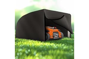NOBELLGO Robuste Mähroboter Garage - 90 x 75 x 48 cm | Witterungsbeständig | Stahlkonstruktion & Robuster Stoff | Rasenmäher Überdachung | Wetterfest & Sichere Aufbewahrung