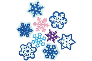 Baker Ross AX405 Schaumstoff-Stempel, Schneeflocken, Stempel-Set für Kinder, ideal für Kunst- und Bastelprojekte, 10 Stück