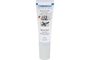 WEICON Black-Seal 85 ml wąż silikonowy klej uszczelniający do zgrzewania zbiorników pomp, skrzyni biegów silnikowych, odporny na wysokie temperatury czarny/szary