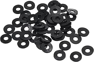 PATIKIL Joint Plat En Caoutchouc M8, Lot De 40, Diamètre Intérieur 8mm, Diamètre Extérieur 21mm, Épaisseur 2mm, Joint D'étanchéité Pour Robinet, Tuyau D'eau, Boulon De Fixation, Noir