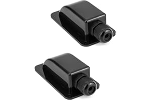 QWORK® 2 Piezas IP68 Impermeable ABS Solar Un Cable Entrada Gland-Weather Resistente Cable de Entrada para Paneles solares de RV, Caravana y Marina, Color Negro