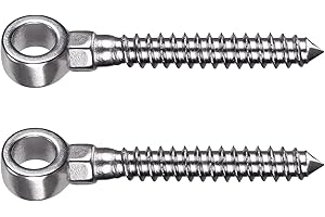 Insaga 304 Stainless Steel Gate Hinges for Wooden Fences, One-Piece Gate Hinge Eye for Wooden Farm Gate Hinge, Heavy Duty Gate Hinges with Hole Dia 5/8'' (2Pcs, M12)