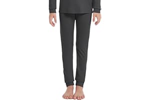 woolcano Kinder Thermounterhose aus 100% Merinowolle, Atmungsaktive Funktionswäsche für Jungen und Mädchen