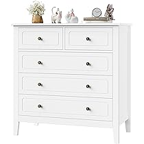 Gicos Mobile cassettiera in Legno Colore Bianco 3 cassetti Decoro Cuore 40 * 29 * 59 cm Arredamento casa 763939