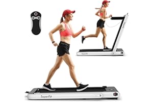 ‎GOPLUS GOPLUS 2 in 1 klappbares Laufband mit Fernbedienung, elektrisches Walking Laufband mit APP Steuerung, Bluetooth, Handyhalter, Geschwindigkeit 1-12km/h einstellbar, bis 120 kg