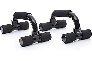 ALPHAPACE Push Up Bars – Set di 2 maniglie per flessioni – Manici antiscivolo – Pushup Bar per allenamento muscolare e allenamento della forza in nero