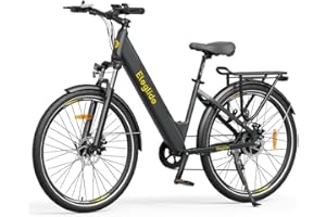 Eleglide Electric Bike, T1 Step-Thru Pedal Assist City E Bike, 27.5" Electric Bicycle Commute Trekking Bike for Adults with 36V 13Ah Battery, LCD Display, Shimano 7 Gears