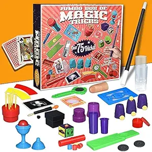 Toyshine Jumbo Box of Magic Tricks, 75 Magic Tricks Kids Party Game Fun Gag Toy Gift Present Birthday Toy for 5-12 Years Boy Girl Toddler