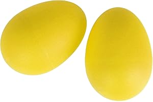 A-Star 2 Pcs/Pair Plastic Egg Shakers - Yellow - Rhythm Egg Maracas