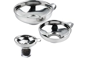 2-pack rostfritt stål sylttratt bred öppning Ø 38 mm & Ø 54 mm påfyllningstratt – sylt tratt konserveringstratt, högglanspole