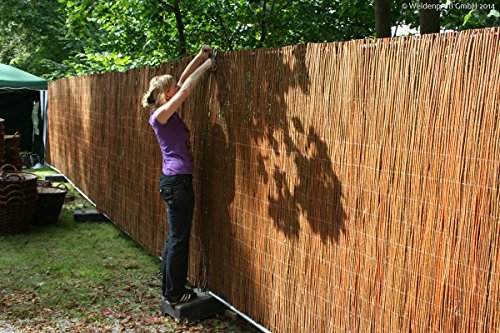 Weidenmatte 300 x 90 cm Weidenzaun, Naturzaun, Winterschutz, Pflanzkübelverkleidung, 1A Qualität aus Europa - 3