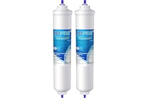 ICEPURE Filtro per frigorifero Compatibile Con Samsung DA29-10105J, DA29-10105J HAFEX/EXP, DA99-02131B, WSF-100, EF9603, HAIER LG Frigorifero a linea, 2 pezzi.