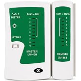 PrimeX PX-8070 RJ-45,RJ-11 L&uuml;ks Kablo Test Cihazı, ADSL, CAT5,Cat6,Cat7,Cat8 internet Kablo Tester
