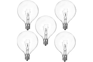 Minkissy 5pcs Lava Lamps Bulbs 230V Wax Warm Lamp Bulbs Aromatherapy Light Bulbes 25W E12 Replacement Globe Bulbes for Fragrance Burner Scented Wax Melt Warmer 2.75 x 1.97 x 1.97 inches