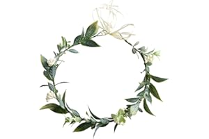 DAZZLUXE 1 Piece Garland Hair Green Garland Hair Accessories Leaf Headpiece Kids Garland Hair Women Garland Suitable for Weddings, Performances, Dances