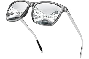 KANASTAL Occhiali da Sole Polarizzati da Uomo Donna UV400 con Molla Quadrati Classici Vintage Sunglasses per Guida Pesca Shopping Spiaggia Viaggo