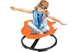 Dhapy Sensory Spinning Chair, 360° Spinning Chair for Kids, Training Body Coordination, Sensory Toys (Orange)